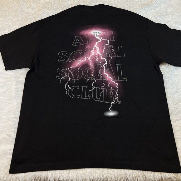 Anti Social Social Club Save Your Tears Lightning Tee Shirt - Picture 1 of 6